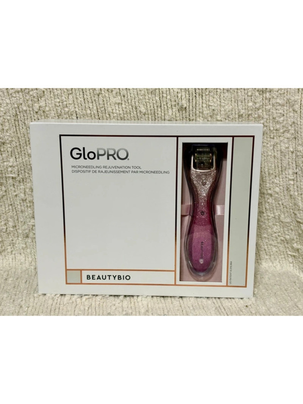 BeautyBio GloPRO Microneedling Regeneration Tool LE "Rose Gold Glitter" NIB